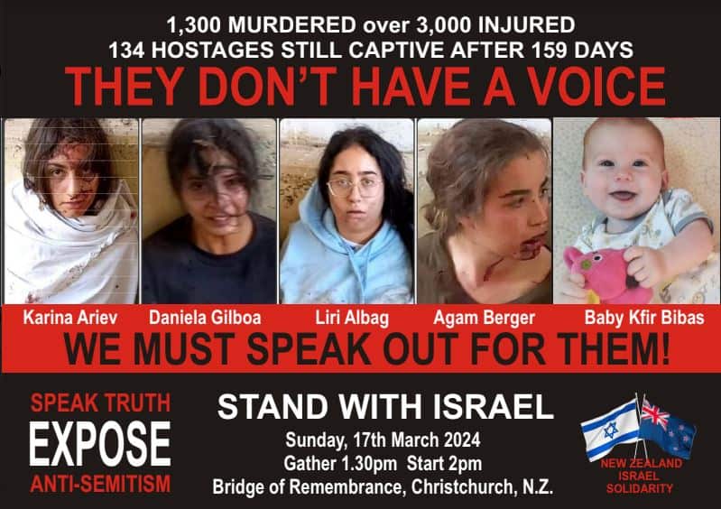 Israel Solidarity Rally, Christchurch