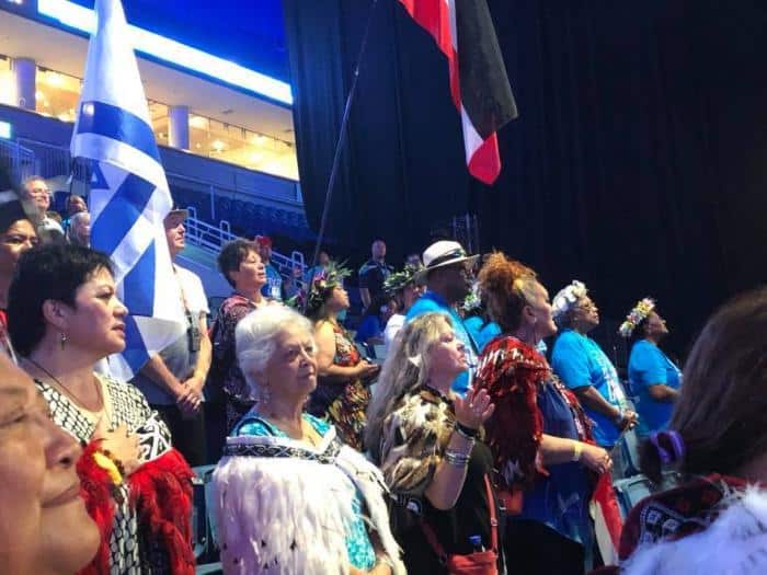 Maori Pacific Pearls march in Jerusalem for Sukkot