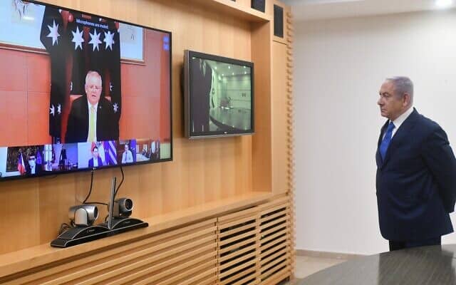 Jacinda Ardern & other world leaders discuss the corona pandemic with Israeli PM