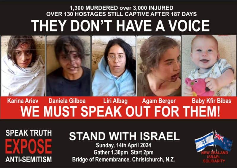 Israel Solidarity rally in Christchurch