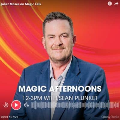 NZ Jewish Council’s Juliet Moses with Sean Plunket on Magic Talk